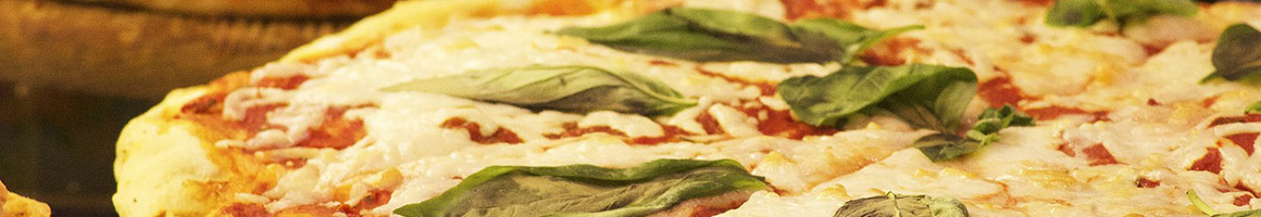 Eating Pizza at Taste of Italy Pizzeria restaurant in Vineland, NJ.